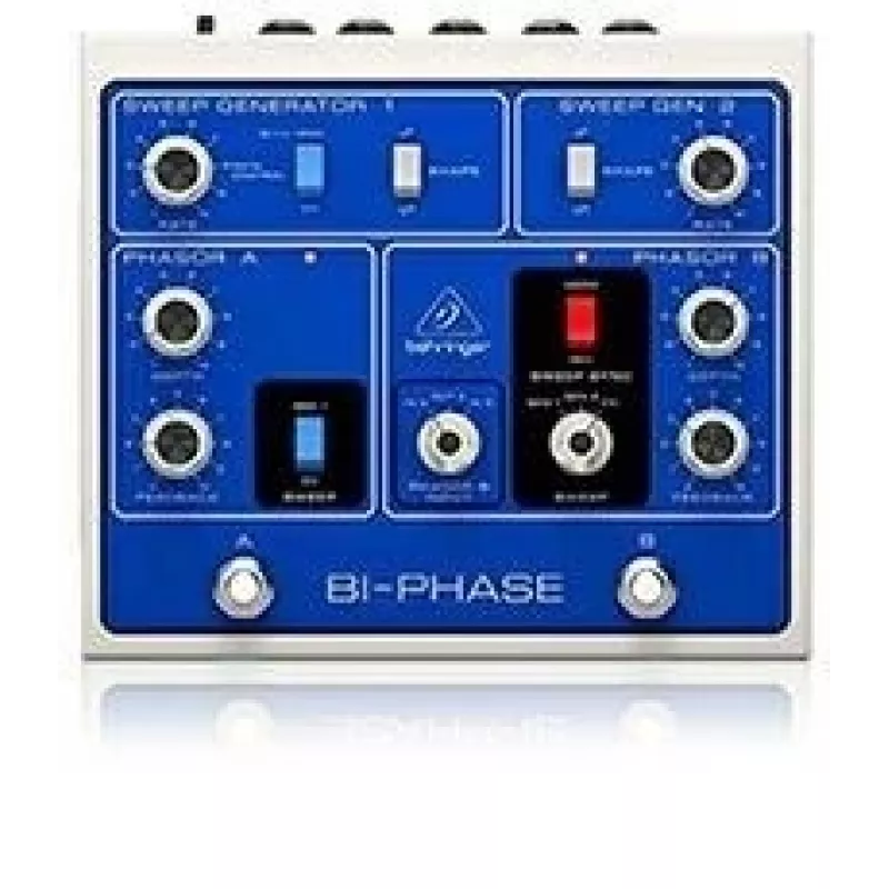 Fazerio efektų pedalas Behringer DUAL-PHASE 000-E8M00-00010 — dvigubas fazės efektas gitarai / klavišiniams