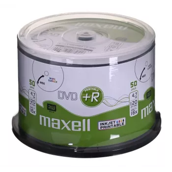 MAXELL DVD+R 4,7 GB 16x 50 vnt. spausdinamas dėžutėje