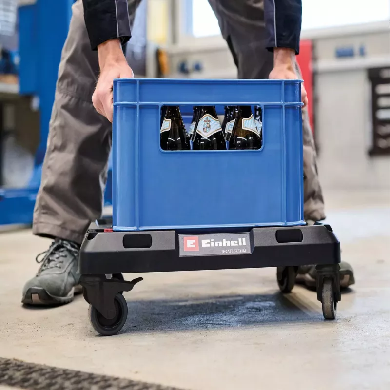 Riedanti platforma sisteminiams dėklams EINHELL E-Case, juoda, keliamoji galia iki 120 kg