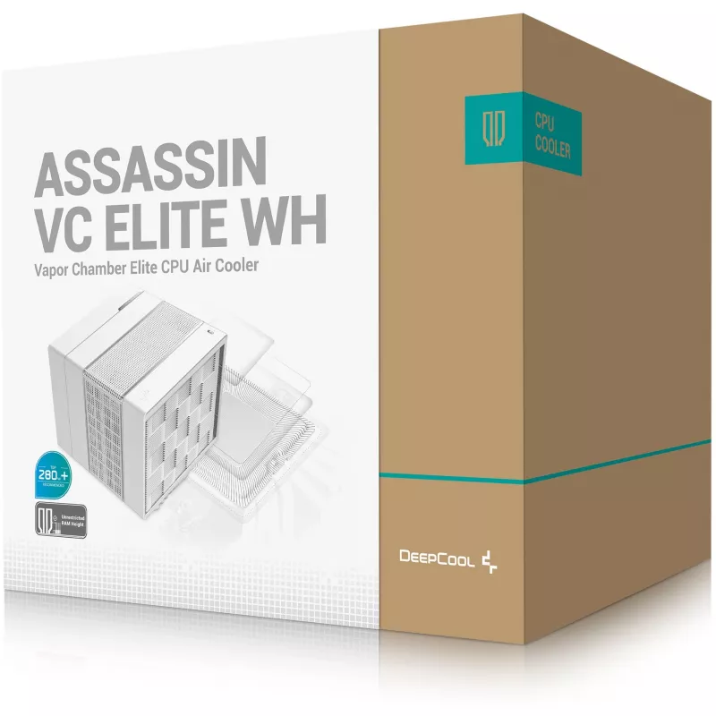 DeepCool Assassin VC Elite WH procesoriaus oro aušintuvas 120/140 mm Baltas 1 vnt.