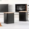 Sandėliavimo indų rinkinys Salter BW12898EU7, 3 vnt., juodos, sandarios virtuvės laikymo talpyklos