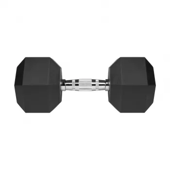 Gumuotas ketaus hantelis HEX 20 kg REBEL ACTIVE