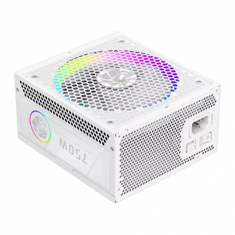 Gamemax maitinimo blokas, 80 PLUS, Gold | RGB 750G WH | 750 W