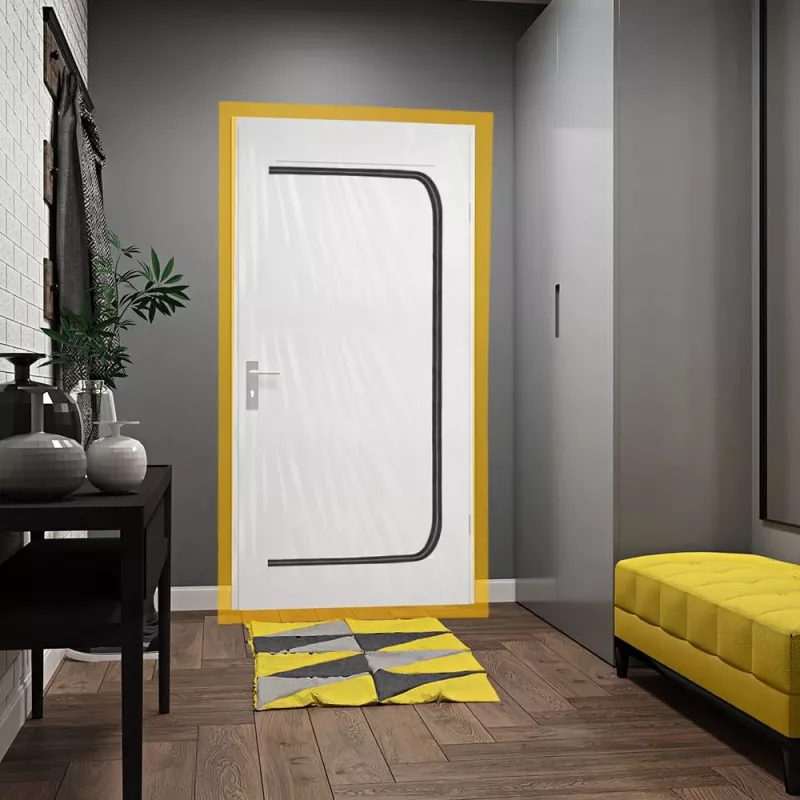 dulkių užtvaras durų renovacijai, dulkių uždanga 220X110 durims