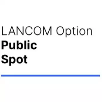 Programinės įrangos licencija Lancom Systems LANCOM Public Spot XL Option — 1 licencija, skirta LANCOM 17xx/1800/1900/2100EF/88x serijoms