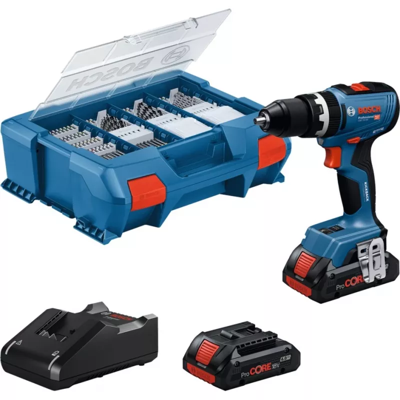 Belaidis smūginis veržliasukis Bosch GSB 18V-65 su 2x 4,0 Ah baterijomis ir L-Case