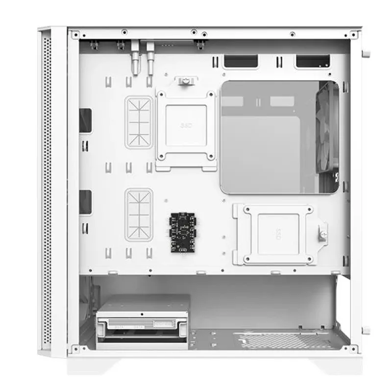 Montech AIR 100 ARGB MICRO-ATX korpusas su keturiais iš anksto sumontuotais ARGB ventiliatoriais, itin minimalistinis dizainas, smulkaus tinklelio priekinis skydelis, didelis oro srautas, unikalus šoninis skydelis