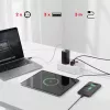 Maitinimo lizdų blokas MACLEAN MCE388 W — 2 lizdai, 3×USB, 110–240V, 2500W, 3 m laidas, baltas