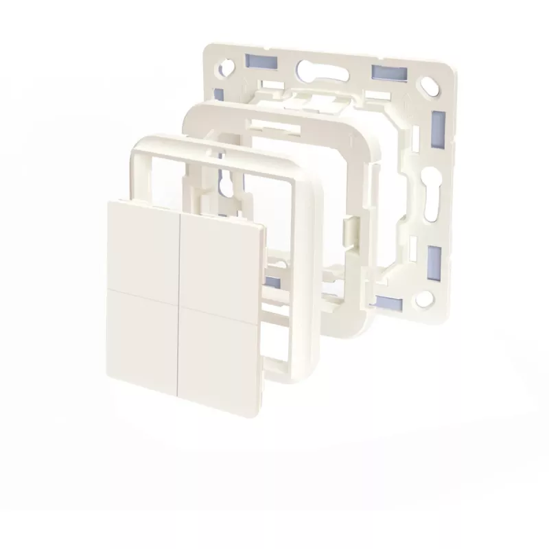 Shelly BLU Wall Switch 4 Shelly BLU Wall Switch 4 šviesos jungiklis Plastikas Dramblio kaulo
