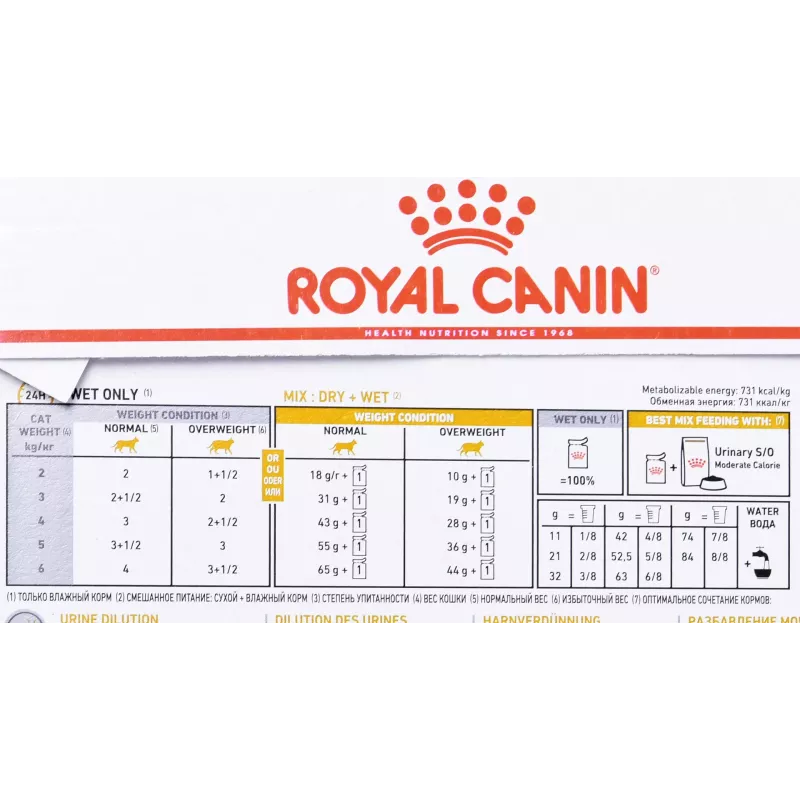 ROYAL CANIN Urinary S/O Moderate Calorie - šlapias kačių maistas - 12 x 85g