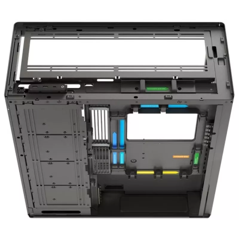 HAVN HS 420 VGPU PC korpusas, Midi-Tower, E-ATX, grūdintas stiklas, PCIe 5.0 Riser kabelis - juodas