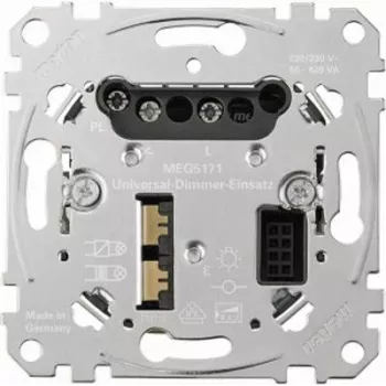 Įmontuojamas reguliatorius Merten MEG5171-0000, metalinis, 220–230 V AC, 50–60 Hz, varžinė apkrova iki 420 W
