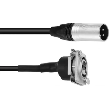 XLR komutacinis kabelis PSSO 1 m — XLR kištukas į XLR lizdą, juodas