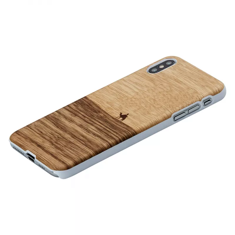 „man and wood“ dėklas išmaniesiems telefonams, skirtas iPhone XS Max — terra white