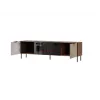 TV spintelė Cama Meble ALMERA 180,5×42×52,5 cm riešutmedžio/kašmyro su juodu židiniu