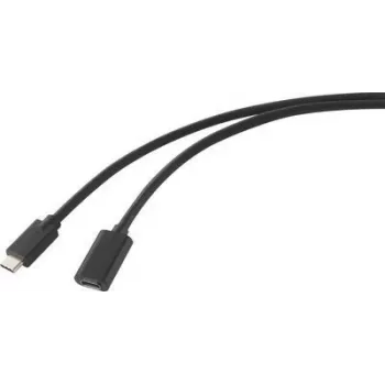 Renkforce USB laidas USB 3.2 Gen2x2 USB-C™ kištukas, USB-C™ lizdas 2,00 m juoda PVC apvalkalas (RF-4755222)