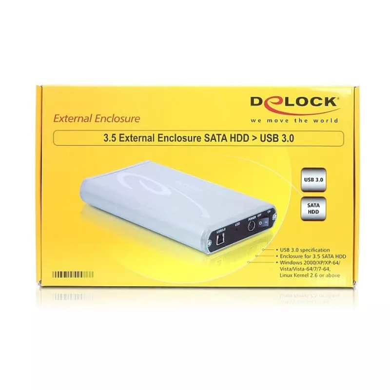 Kietojo disko dėklas DeLOCK 42478 pilkas 3,5 colio