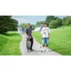 Longboard Muuwmi Lights GLOW ABEC 7 su šviečiančiais ratukais, juoda/žalia