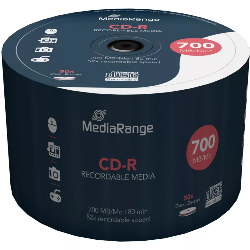 CD-R laikmenos 700 MB 52X 50 VNT. / MR207 Mediarange