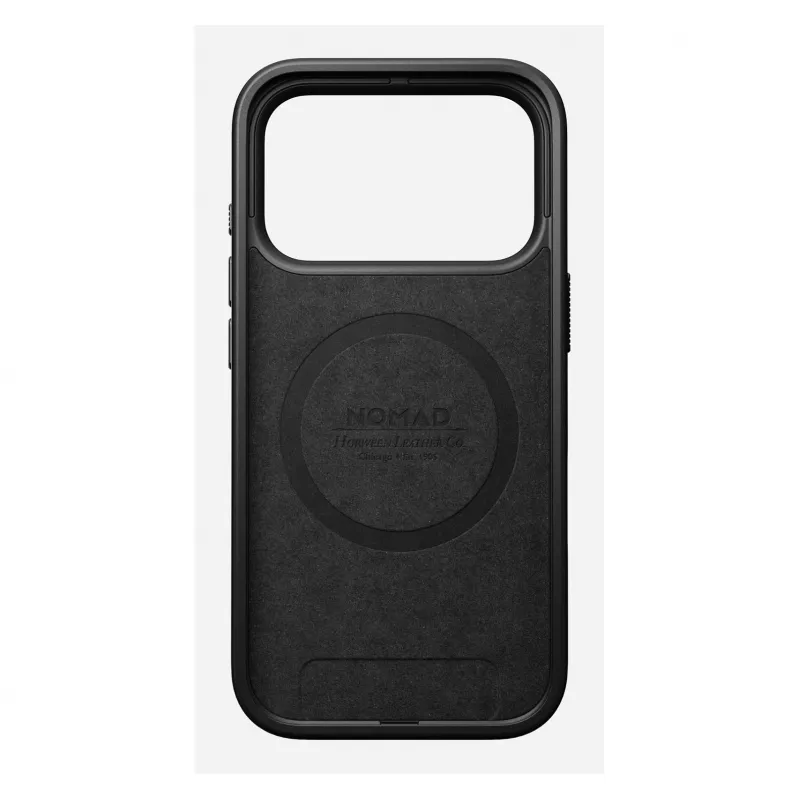 Mobiliojo telefono dėklas Nomad Modern Leather Case, skirtas „iPhone 17 Pro“, oda + TPU + PC, tinka 16 cm (6,3 col.) ekranui, Bordo