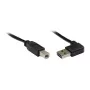 “GoodConnections” jungiamasis laidas USB 2.0 EASY Plug A kampinis į B, juodas, 5 m
