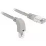 DeLOCK - komutacinis kabelis - RJ-45 (M) nach Downward angled to RJ-45 (M) - 50cm - S/FTP - CAT 6a - Shielded, Halogen-Free - Pilka (85873)
