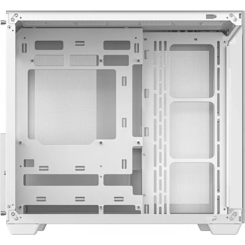 PC korpusas DeepCool CG530 WH Midi Tower — ATX/Micro ATX/ITX, grūdintas stiklas, 2×3,5 colio + 3×2,5 colio nišos, palaiko iki 410 mm GPU