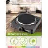 Mesko Home MS 6508 kaitlentė juoda Stalviršio Sandari kaitvietė 1 zona(-os)