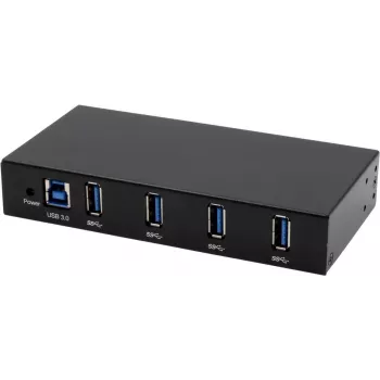 EXSYS EX-11234HMS sąsajos šakotuvas USB 3.2 Gen 1 (3.1 Gen 1) Type-B 5000 Mbit/s juodas (EX-11234HMS)