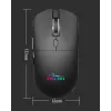 Belaidė pelė MEDIA-TECH MT1124 BT/RF Silent & Recharge — abiem rankoms tinkama, 3200 DPI, Bluetooth + 2,4 GHz USB, 6 mygtukai, įkraunama