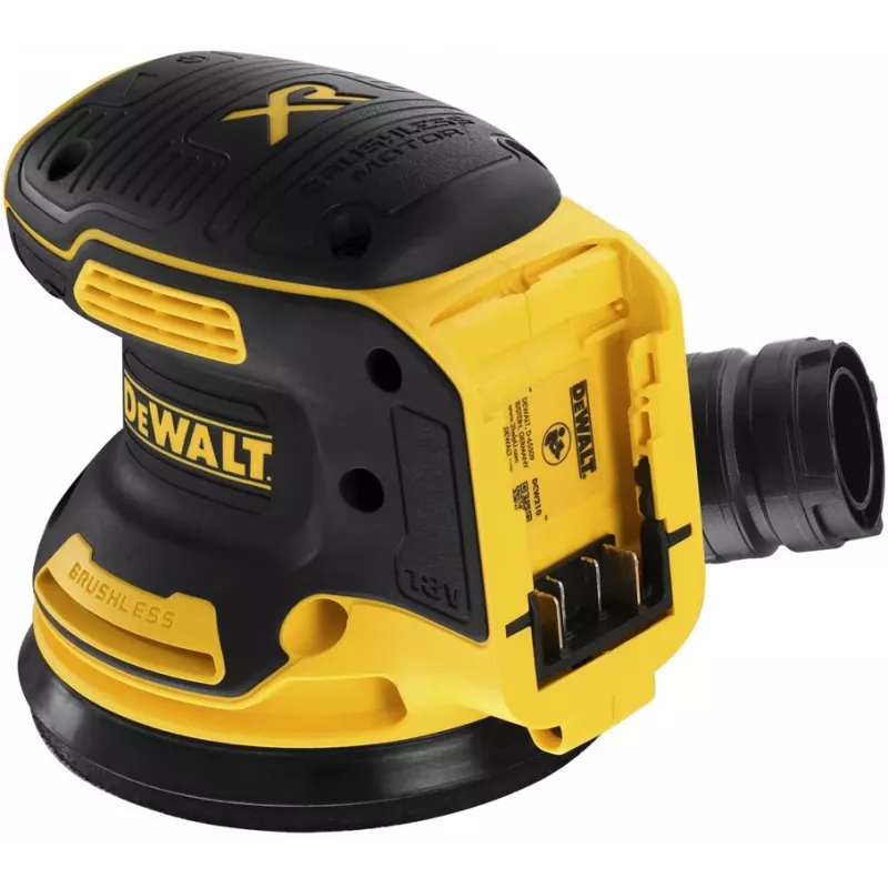DeWALT DCW210NT-XJ nešiojamasis šlifuoklis atsitiktinis orbitinis šlifuoklis 12000 aps./min. Juodas, Geltonas