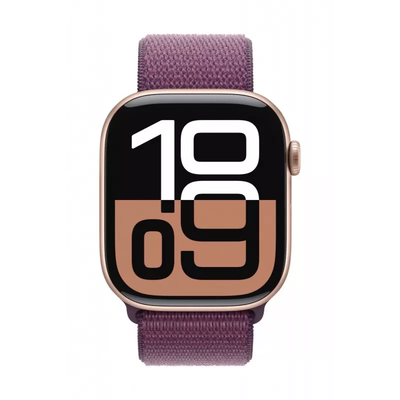 Laikrodis Series 10 GPS 42 mm rožinio aukso aliuminio korpusas su slyvų sporto kilpa