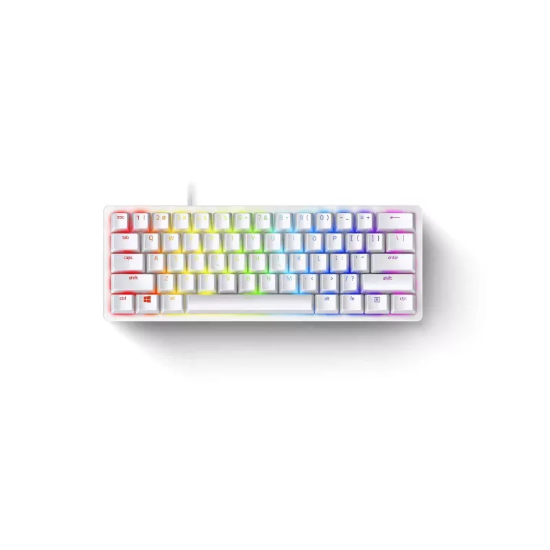 Mechaninė žaidimų klaviatūra Razer Huntsman Mini 60% White USB QWERTY US International optiniai mygtukai