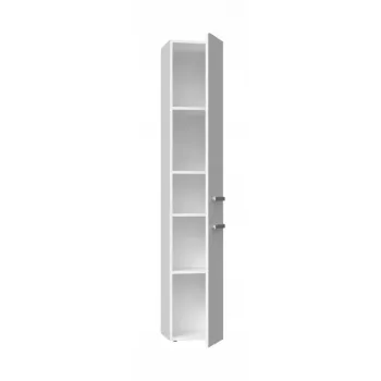 Vonios spintelė-spinta top e shop NEL II BIEL POŁ — laisvai stovinti, 5 lentynos, 310×300×1740 mm, balta