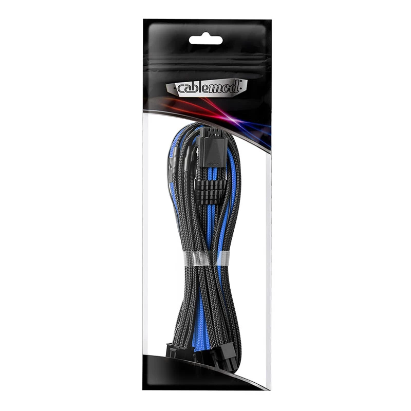 Maitinimo kabelių rinkinys CableMod C-Series PRO ModMesh 12VHPWR StealthSense juoda/mėlyna apvalkalu