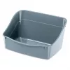 Atviras kampinis tualetas FERPLAST Rabbit triušiams plastikinis pilkas 370×270×185 mm