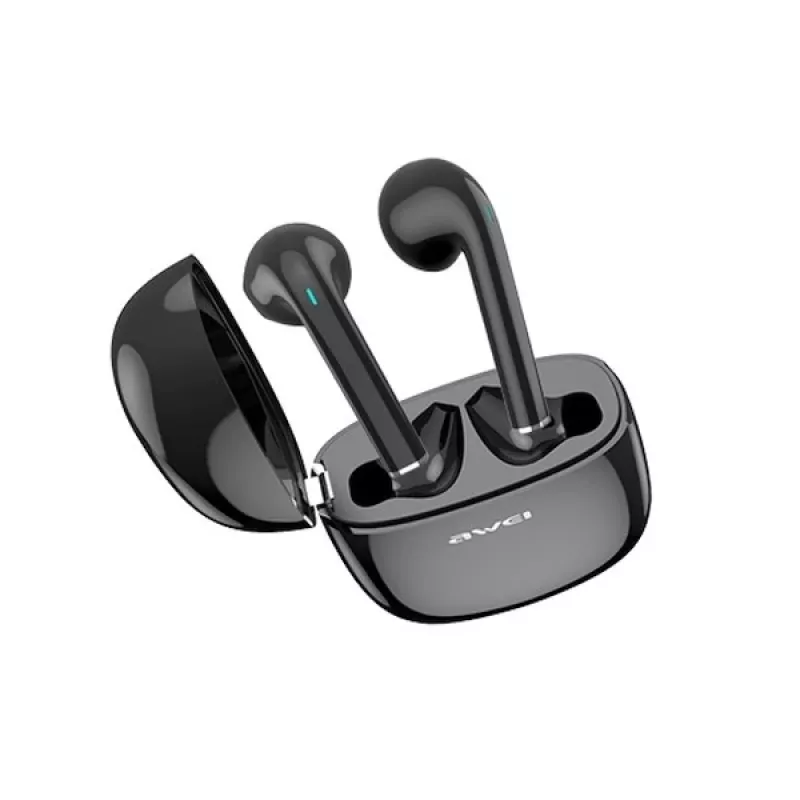 Ausinės Awei T28 TWS+docking Juodos