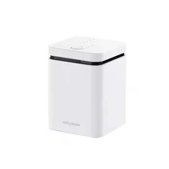 Aromatinis difuzorius Stylies ELARA/WHITE — garinamasis, patalpoms iki 25 m², 2 val. laikmatis, kintamoji srovė/baterija/USB, 1,3 W, 74×74×100 mm