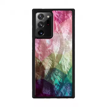 Apsauginis telefono dėklas iKins Samsung Galaxy Note 20 Ultra — vandens gėlių dizainas, juodas