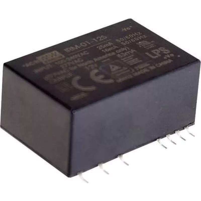 DC/DC keitiklis MEAN WELL IRM-01-12S, 1 W, 12 V išėj., 85–305 V įėj., RoHS