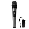 Karaokės mikrofonas MEDIA-TECH MT398 belaidis, USB-C, baterija, 20 m atstumas, juodas