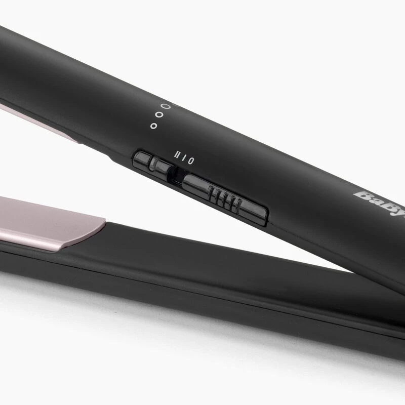 Tiesinimo žnyplės BaByliss CERAMIC 230 — Keraminės plokštelės, 2 šilumos lygiai, 1,8 m laidas, juodos