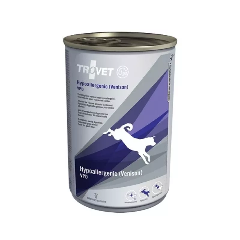 TROVET Hypoallergenic VPD su elniena - drėgnas šunų maistas - 400 g