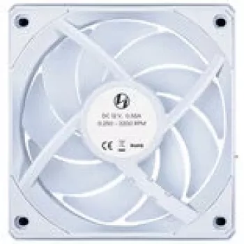 120mm korpuso ventiliatorius Lian Li UNI FAN CL Wireless — baltas, belaidis RGB valdymas, suderinamas su daisy-chain jungtimi