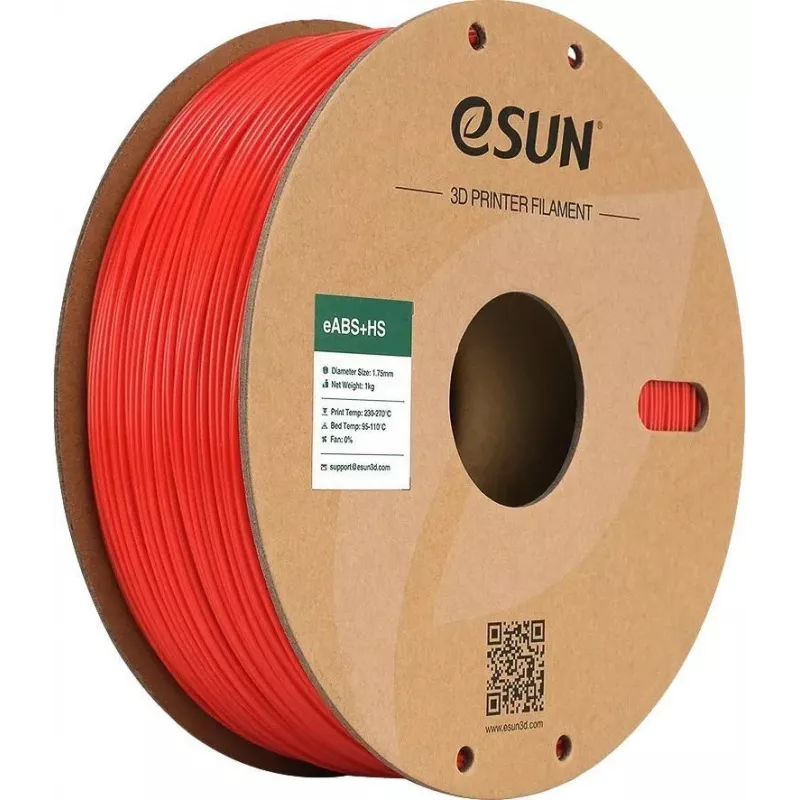 EABS 1,75mm RAUDONAS 1kg ESUN 3D FIALAMENTAS (eABSP175R1)