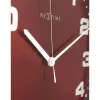 NeXtime klok 3053ro Dash Raudona, Ø35 cm, Sieninis, Raudona/ Sidabrinė