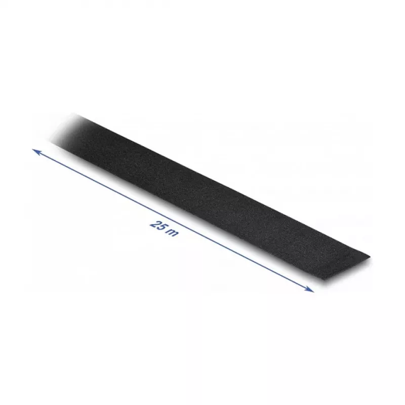 DeLOCK medžiaginė juosta 25 m x 25 mm neįplyštama lipni juoda