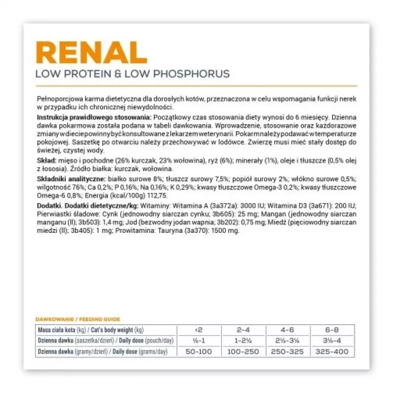 VET EXPERT Veterinary Diet Renal Cat - drėgnas maistas katėms - 100g