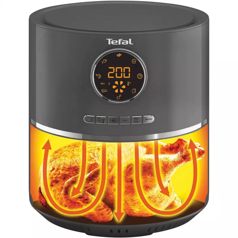 Tefal Ultra Fry Digital EY111B vienos kameros 4,2 l 1400 W karšto oro gruzdintuvė pilka