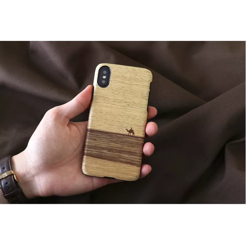 Telefono dėklas MAN&WOOD iPhone X/XS — terra Juoda, apsauginis galinis dangtelis